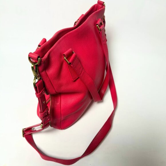 Fossil Preston Satchel – Hot Pink Leather – Crossbody/Shoulder – Excellent Condi - Picture 2 of 10